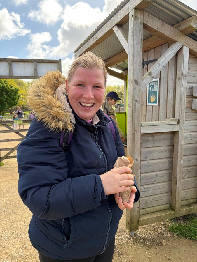 A member out on a Connect Days trip to a farm